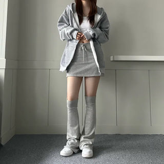 Long boots leg warmer Bootcut Basic Half stockings