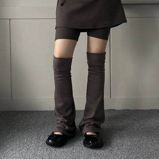Long boots leg warmer Bootcut Basic Half stockings