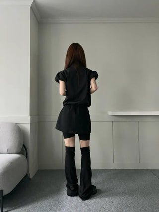 Long boots leg warmer Bootcut Basic Half stockings