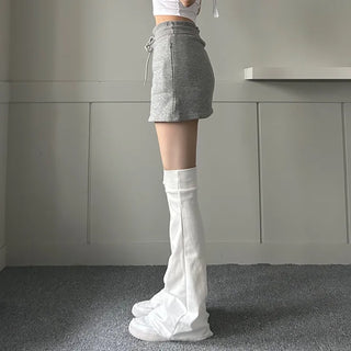 Long boots leg warmer Bootcut Basic Half stockings
