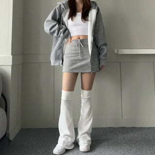 Long boots leg warmer Bootcut Basic Half stockings