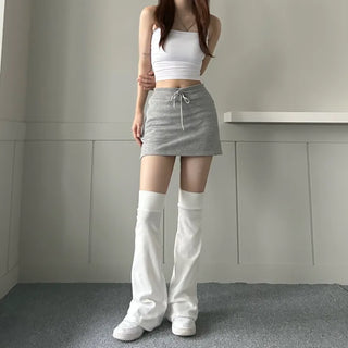 Long boots leg warmer Bootcut Basic Half stockings