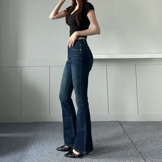 Slim Washing Denim Bootcut Pants Trousers Jeans Washed
