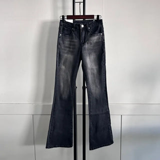 Slim Washing Denim Bootcut Pants Trousers Jeans Washed