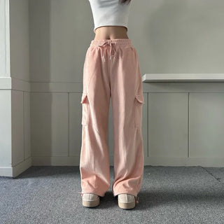 Corduroy String Cargo Jogger Wide Pants Training Two-way