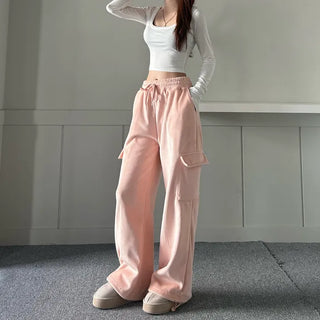 Corduroy String Cargo Jogger Wide Pants Training Two-way
