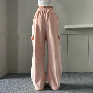 Corduroy String Cargo Jogger Wide Pants Training Two-way