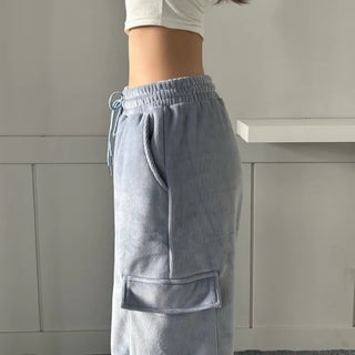 Corduroy String Cargo Jogger Wide Pants Training Two-way