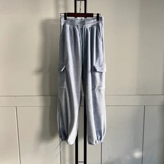Corduroy String Cargo Jogger Wide Pants Training Two-way