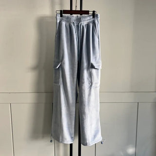 Corduroy String Cargo Jogger Wide Pants Training Two-way