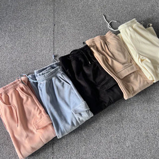 Corduroy String Cargo Jogger Wide Pants Training Two-way