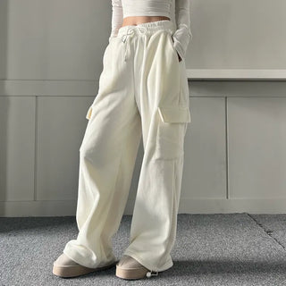 Corduroy String Cargo Jogger Wide Pants Training Two-way