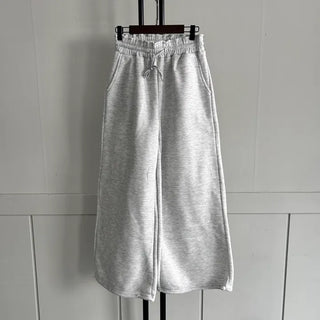 String Wide Jogger Pants Fleece-lined Training Two-way Tracksuit