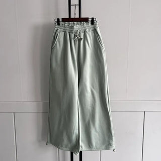 String Wide Jogger Pants Fleece-lined Training Two-way Tracksuit