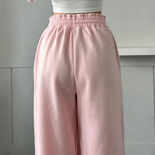 String Wide Jogger Pants Fleece-lined Training Two-way Tracksuit