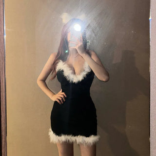 Sexy Santa dress Glam Girl One-piece Christmas Year-end
