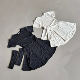 Short-sleeved warm flared dress warmer Party look Year-end