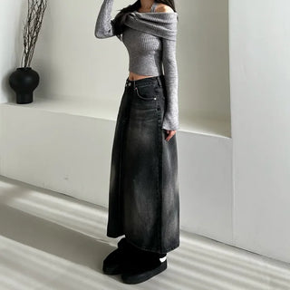 Shirring Cropped Halterneck Off-Shoulder Delicate Fit Knit