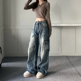 Long-sleeved cropped hoodie Daily slim layered tee inner