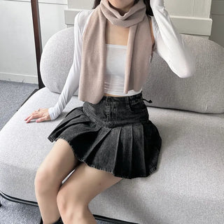 Candy muffler lightweight knit scarf
