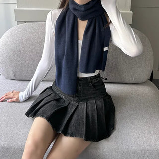 Candy muffler lightweight knit scarf