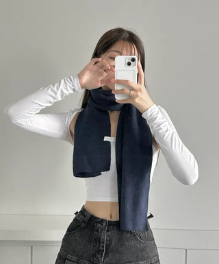Candy muffler lightweight knit scarf