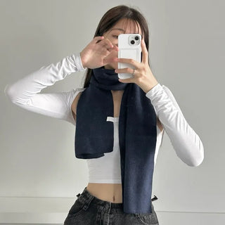 Candy muffler lightweight knit scarf