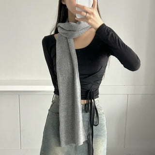 Candy muffler lightweight knit scarf
