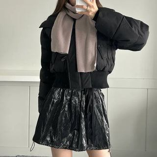 Candy muffler lightweight knit scarf