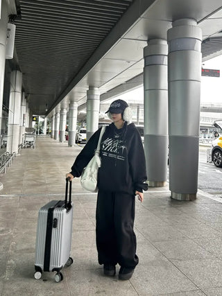 Daily Fleece-lined Wide Pants Jogger Training Tracksuit Basic