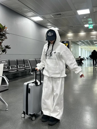 Daily Fleece-lined Wide Pants Jogger Training Tracksuit Basic