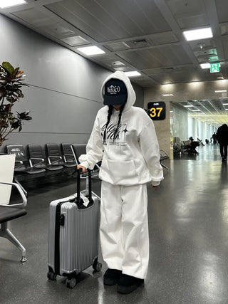 Daily Fleece-lined Wide Pants Jogger Training Tracksuit Basic