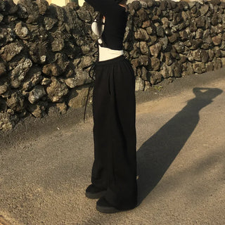 Daily Fleece-lined Wide Pants Jogger Training Tracksuit Basic