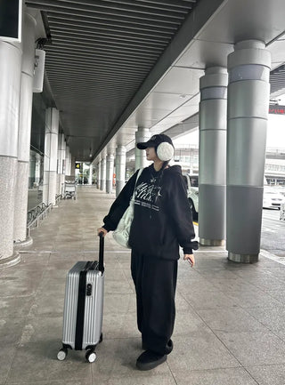 Daily Fleece-lined Wide Pants Jogger Training Tracksuit Basic
