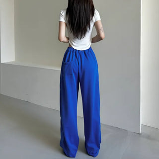 Daily Long Wide Pants Cut-out Leg-Lengthening Fit Elastic