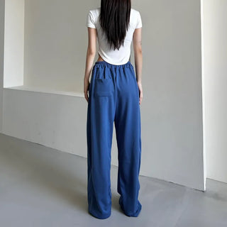 Daily Long Wide Pants Cut-out Leg-Lengthening Fit Elastic