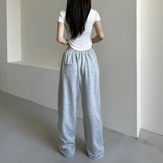 Daily Long Wide Pants Cut-out Leg-Lengthening Fit Elastic