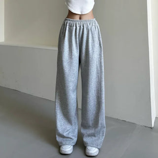 Daily Long Wide Pants Cut-out Leg-Lengthening Fit Elastic