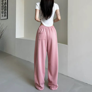 Daily Long Wide Pants Cut-out Leg-Lengthening Fit Elastic
