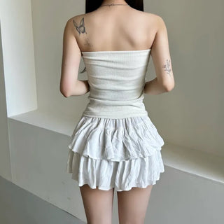Spandex Ribbed Tube Top Sleeveless Layered Summer Vacation