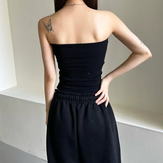Spandex Ribbed Tube Top Sleeveless Layered Summer Vacation