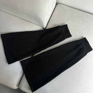 Long Leg Bootcut Warmers Knee Socks Ribbed Unique