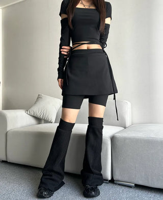 Long Leg Bootcut Warmers Knee Socks Ribbed Unique