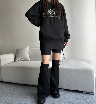 Long Leg Bootcut Warmers Knee Socks Ribbed Unique
