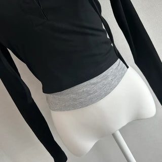 Button Layered Long Sleeve Tee Y2K Unique Daily