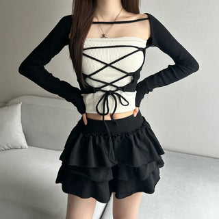Low Tier Skorts Skirt Low-Rise Balletcore Look Lovely