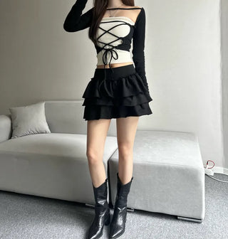 Low Tier Skorts Skirt Low-Rise Balletcore Look Lovely