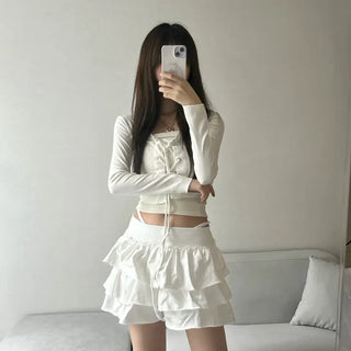 Low Tier Skorts Skirt Low-Rise Balletcore Look Lovely