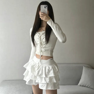 Low Tier Skorts Skirt Low-Rise Balletcore Look Lovely