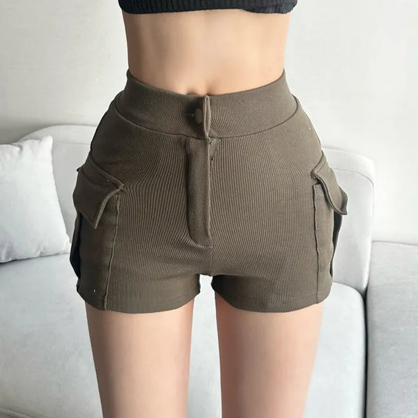 Hip Pocket Cargo Shorts Leggings Pants Sexy Glam
